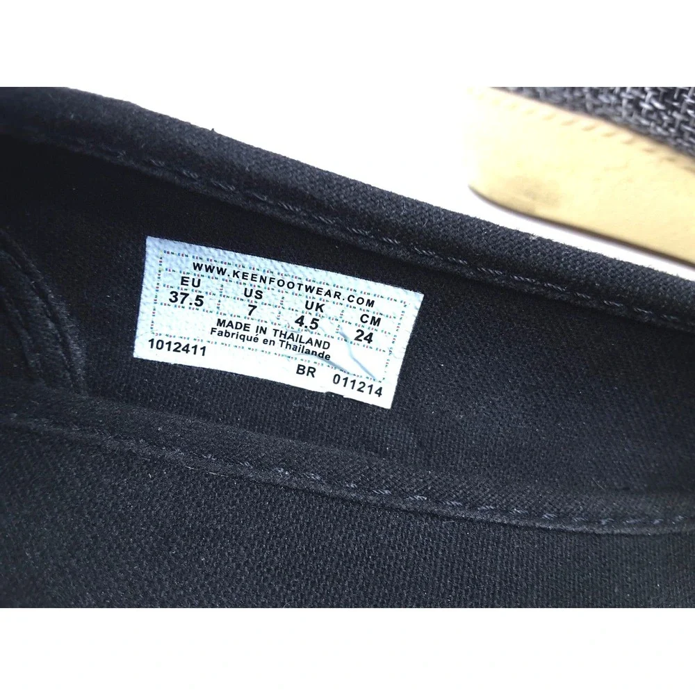 Keen‎ Cortona Women's Black Jute Open Toe Casual Comfort Wedge Shoes Size 7